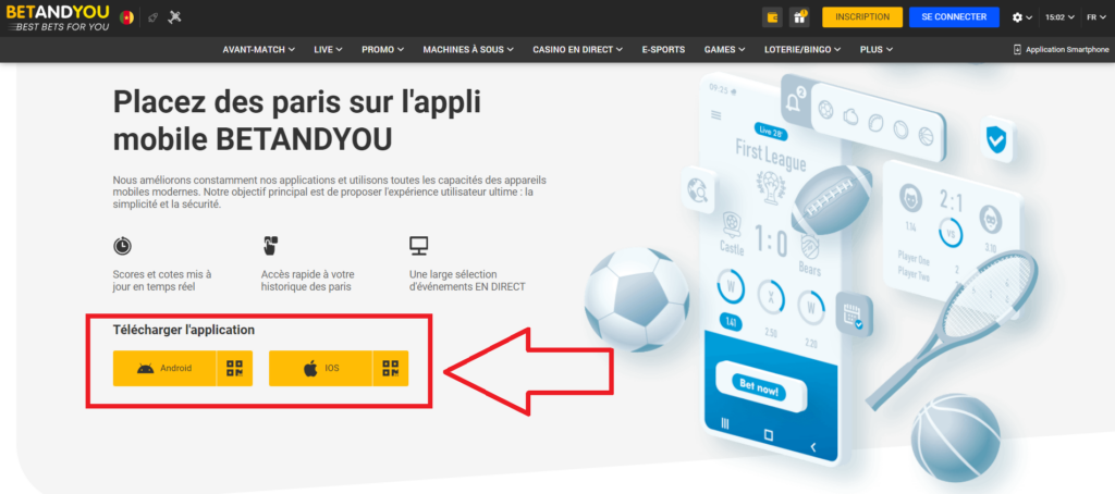 Configurer Betandyou sur vos appareils mobiles