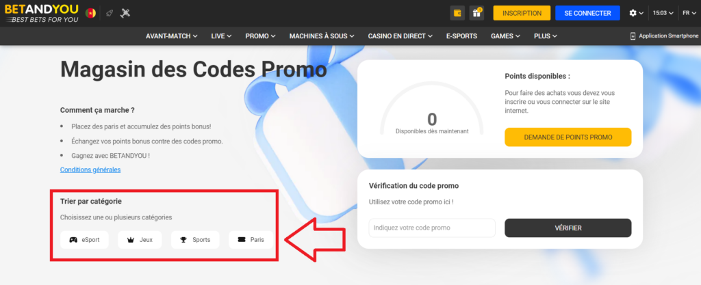 Débloquer les codes promo exclusifs de Betandyou