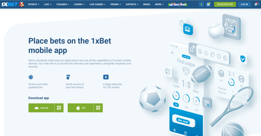 The simple 1xBet download procedure